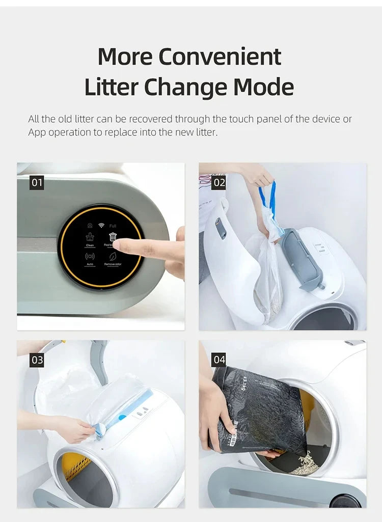 IRON WOLVES Smart Katzentoilette – Vollautomatisch mit App-Steuerung
