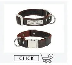 Personalisierte Namens-ID-Tags, Hundehalsbänder, individueller Text, Name, Leder-Hundehalsband für kleine, mittelgroße und große Hunde, Pitbull, Bulldogge, Beagle