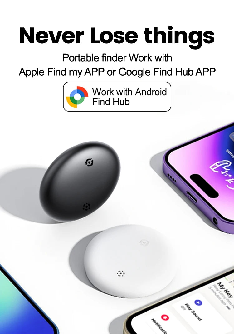 Intelligenter Ortungssensor Kompatibel mit Google Find Hub Android GPS-Tracker mit Katzenhalsband Gegenstandsfinder für Geldbörse Koffer Haustiere Tasche Gepäck