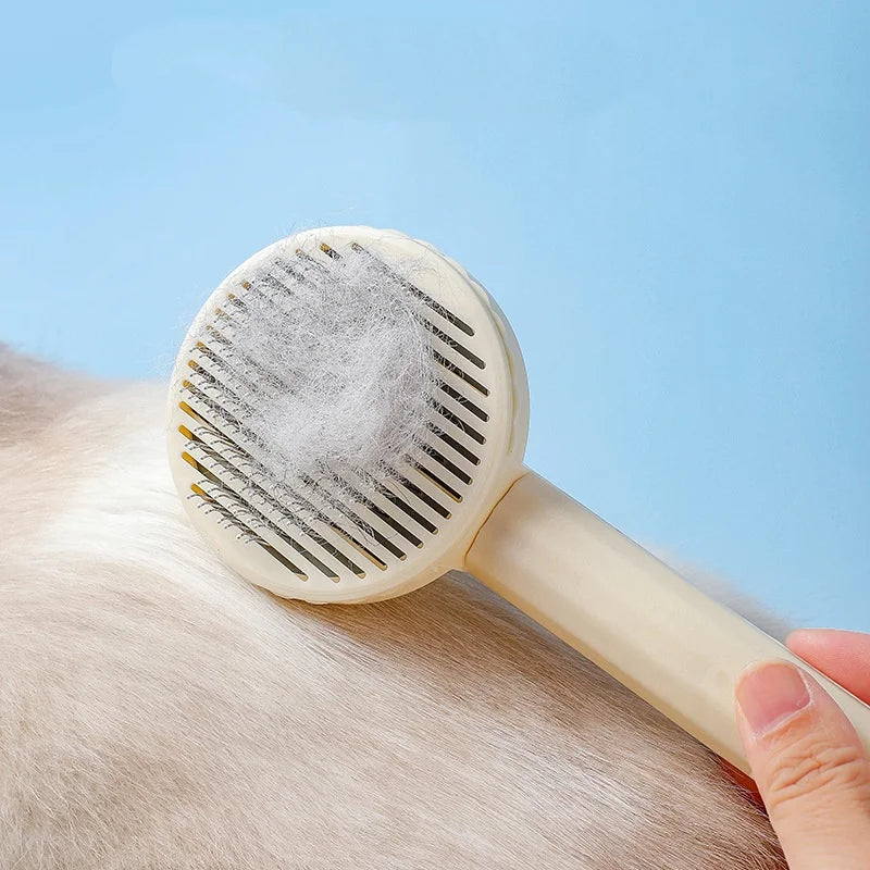Hundekamm, Haustier-Haarentfernungsbürste, Katzen und Hunde, spezieller Kamm, Schönheitsmassage, selbstreinigender Nadelkamm, Heimtierbedarf