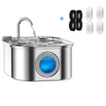 IRON WOLVES Edelstahl Wasserbrunnen – 3,2L Smart Trinkbrunnen für Katzen & Hunde