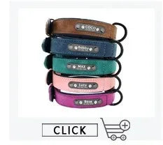 Personalisierte Namens-ID-Tags, Hundehalsbänder, individueller Text, Name, Leder-Hundehalsband für kleine, mittelgroße und große Hunde, Pitbull, Bulldogge, Beagle