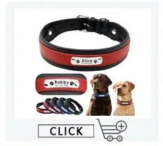 Personalisierte Namens-ID-Tags, Hundehalsbänder, individueller Text, Name, Leder-Hundehalsband für kleine, mittelgroße und große Hunde, Pitbull, Bulldogge, Beagle