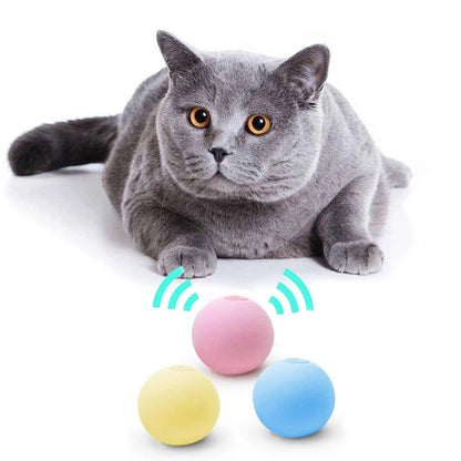 Valley of the Wolves interaktiver Plüsch-Spielball für Katzen in Rosa, Gelb und Blau mit realistischem Sound