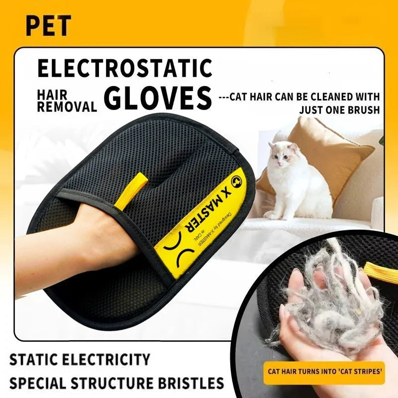 Valley of the Wolves elektrostatische Tierhaarentferner-Handschuhe zur effizienten Reinigung von Katzenhaaren
